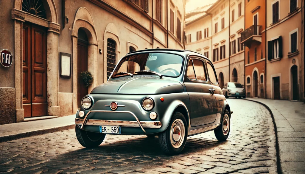 A classic Fiat 500 in Italy.