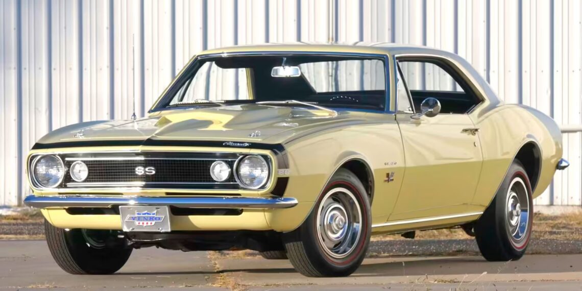 The 1967 Yenko Camaro in Off Yellow.