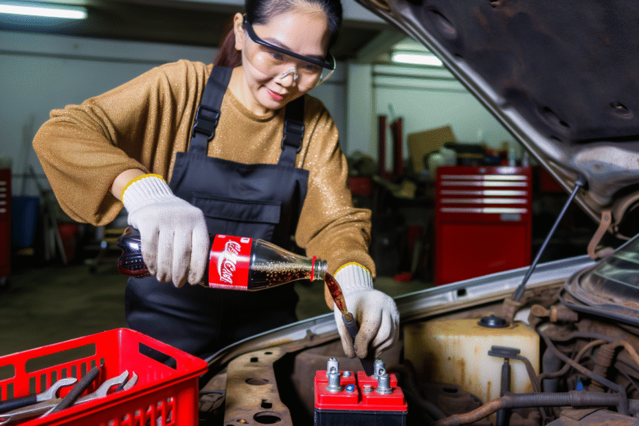 Coca-Cola to clean car battery terminals