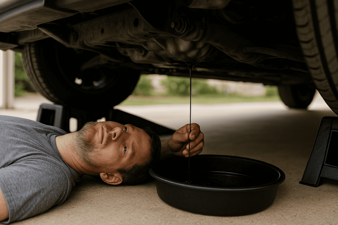 How to do an oil change step 2: drain the old oil