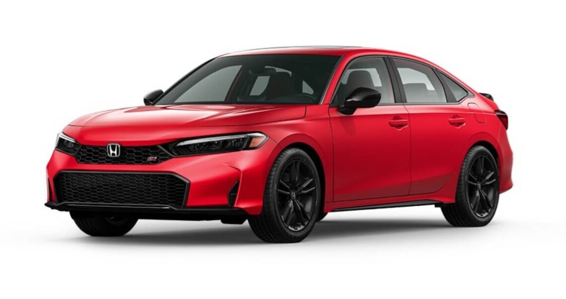 2025 Red with black trim, Honda Civic Sedan