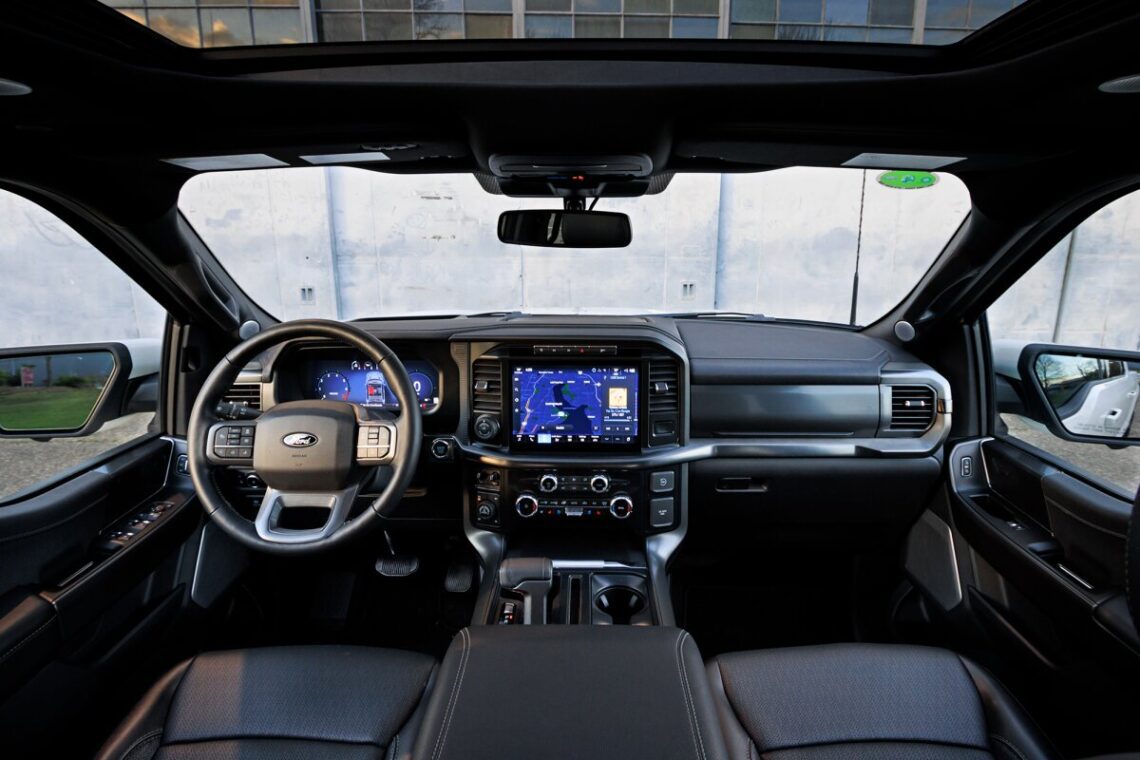 Ford F-150 Front Passenger View with Infotainment Center