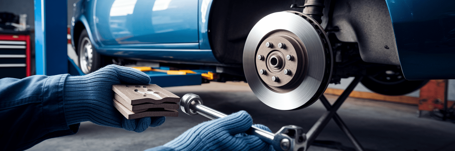 DIY brake pad replacement at home.
