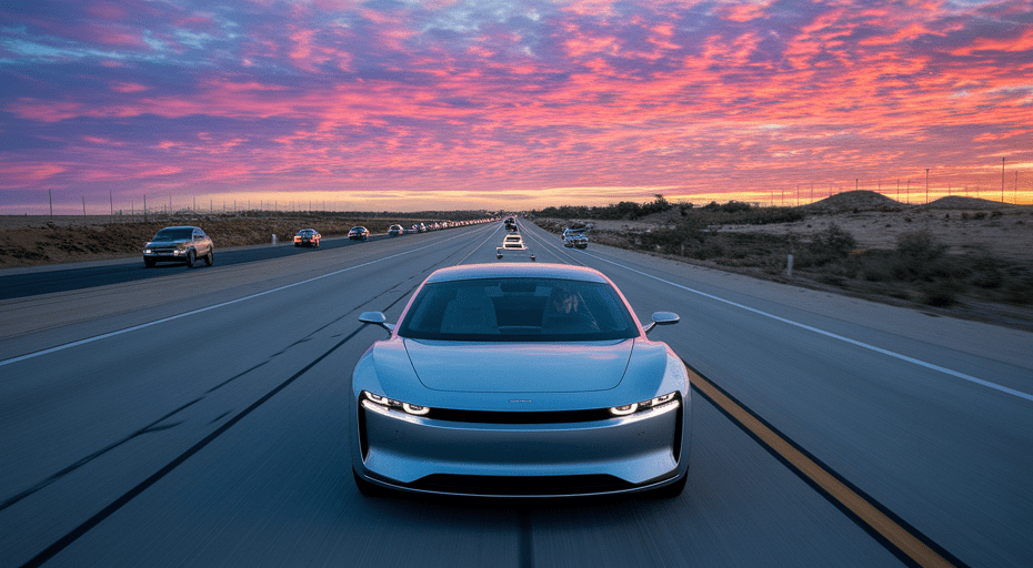 Autonomous car driving on highway