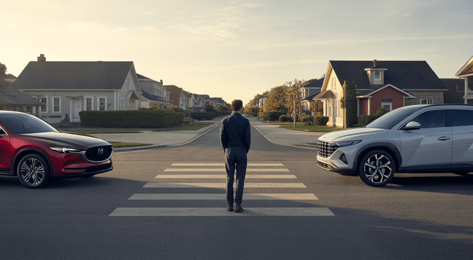 Choosing between a Mazda CX-5 and Hyundai Tucson.