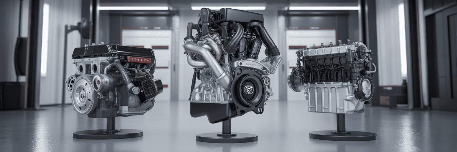 Legendary Toyota engines on display.