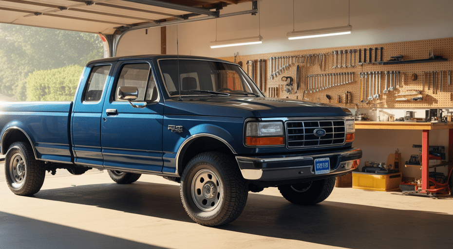 Ninth generation OBS Ford F-150 in garage