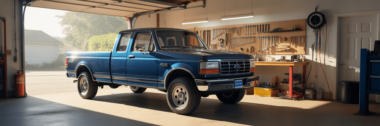 Ninth generation OBS Ford F-150 in garage