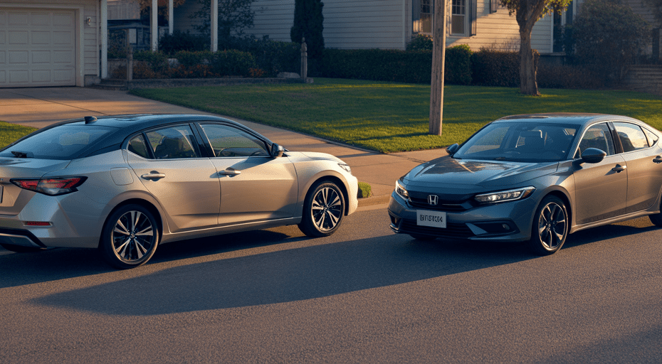 2026 Nissan Sentra and Honda Civic comparison