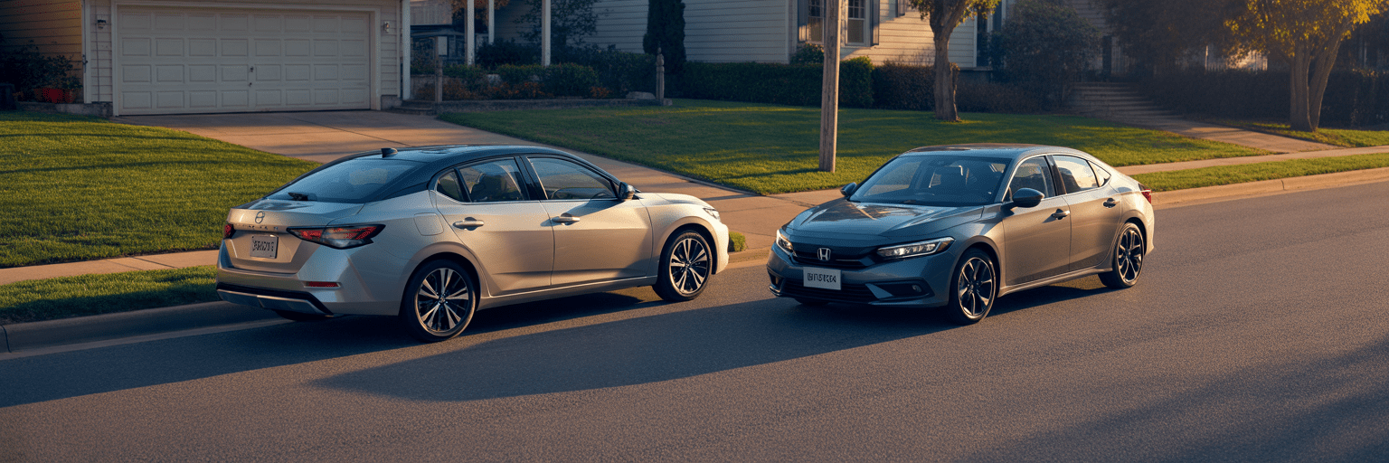 2026 Nissan Sentra and Honda Civic comparison