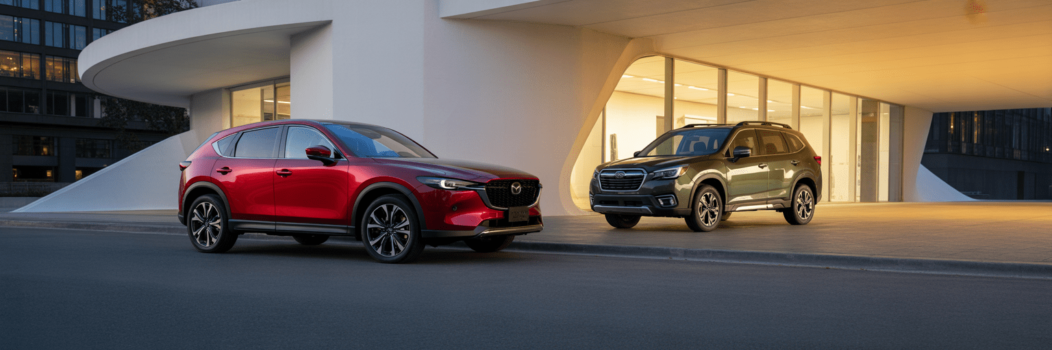 2026 Mazda CX-5 and Subaru Forester comparison.