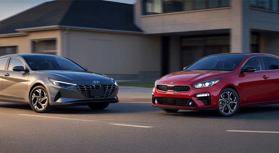Hyundai Elantra and Kia Forte comparison.