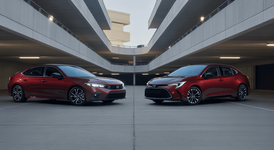 2026 Honda Civic and Toyota Corolla comparison.