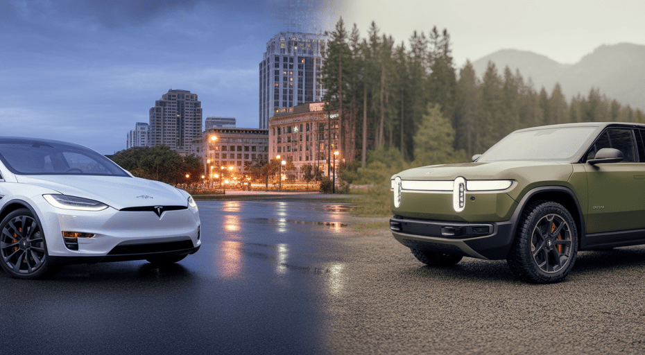 Tesla Model X and Rivian R1S compared