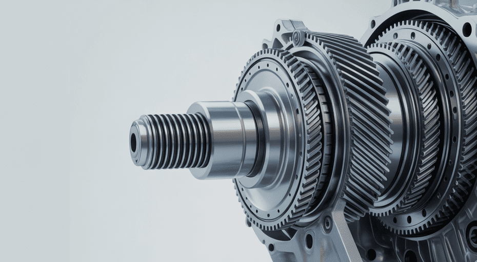 Close-up of a pristine automatic transmission.