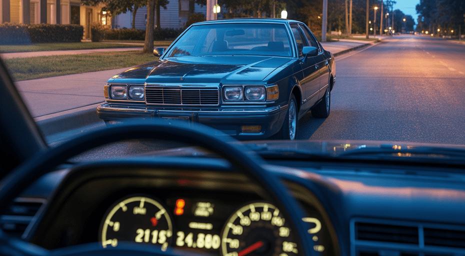 Well-maintained high mileage sedan car.