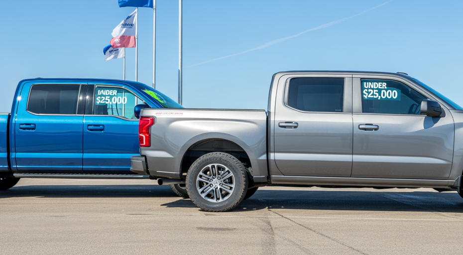Two reliable used trucks on display