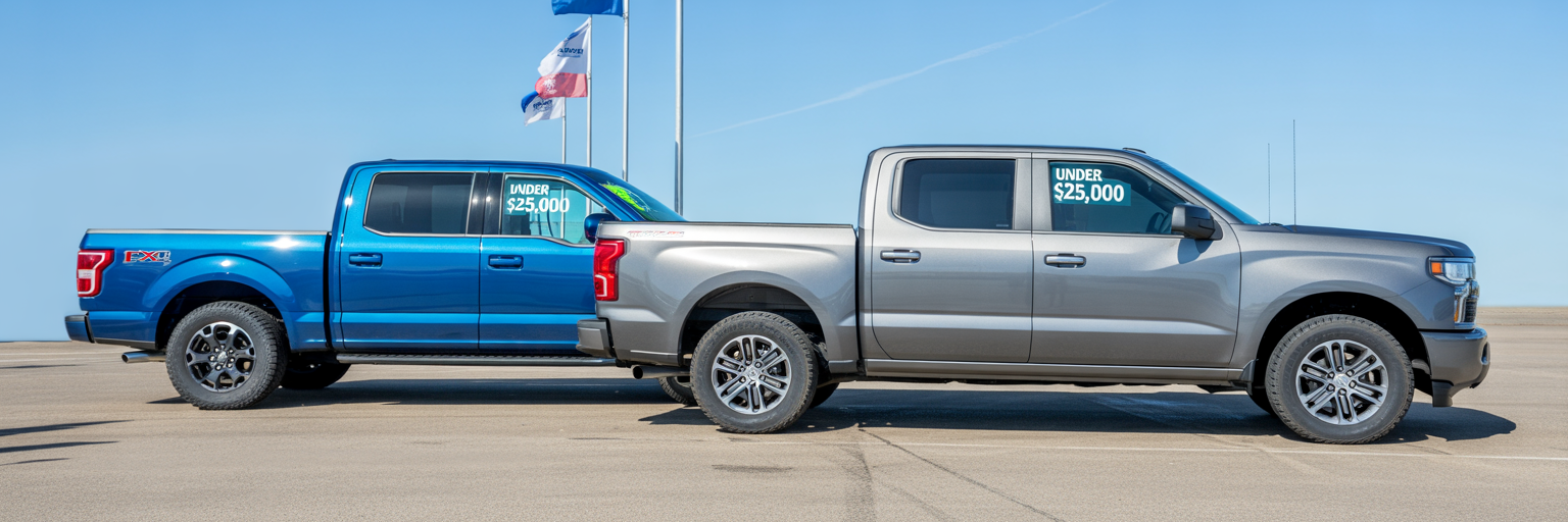 Two reliable used trucks on display