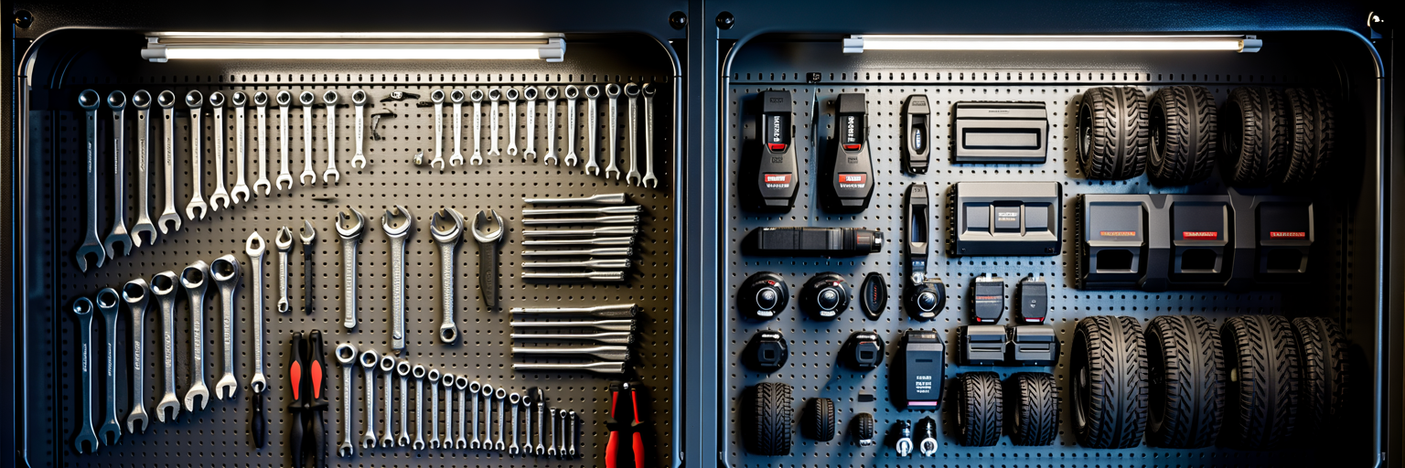 Two distinct toolsets representing different vehicle philosophies.