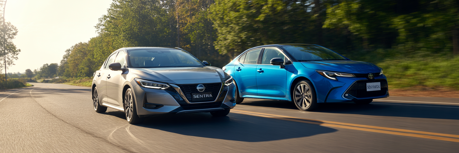 Nissan Sentra vs Toyota Corolla on road